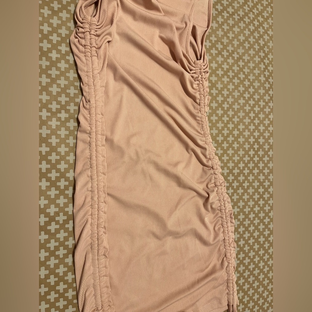 BTFBM Crewneck Sleeveless Dress with Ruched Drawstring in size Small